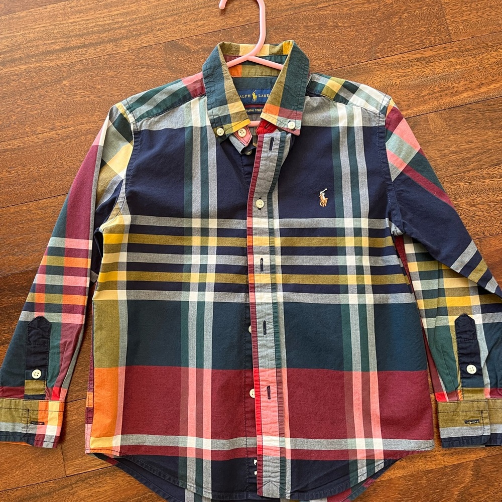 Ralph Lauren Multicolor Plaid Kids Button Down Shirt